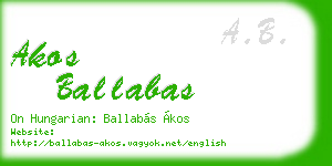 akos ballabas business card