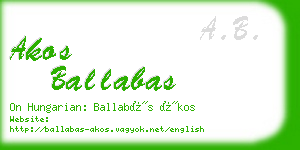 akos ballabas business card